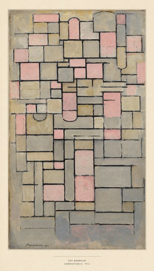 Piet Mondrian Composition 8 No6 - Juliste