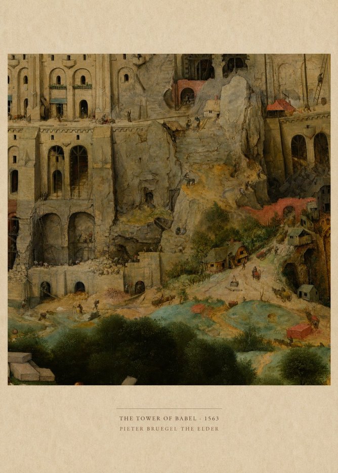 Pieter Bruegel The Tower of Babel XVII No6 - Juliste