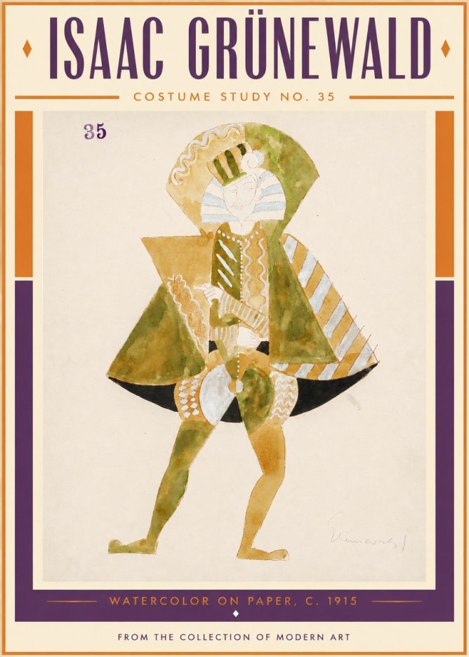Isaac Grünewald Costume Study No. 35 No2 - Juliste