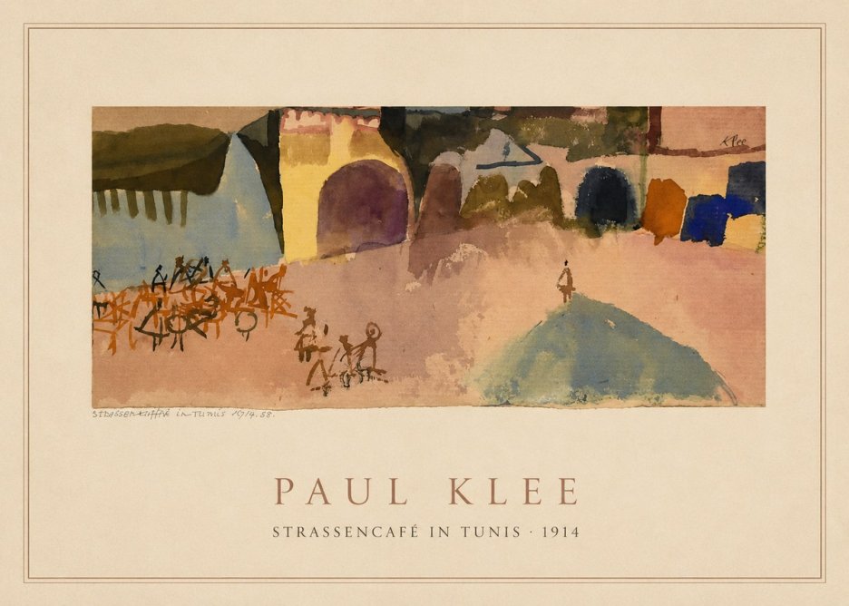 Paul Klee Strassencafé in Tunis · 1914 No4 - Juliste
