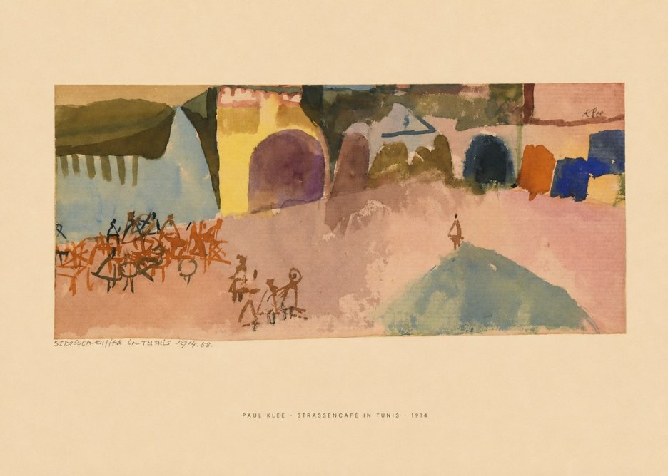 Paul Klee Strassencafé in Tunis · 1914 No6 - Juliste