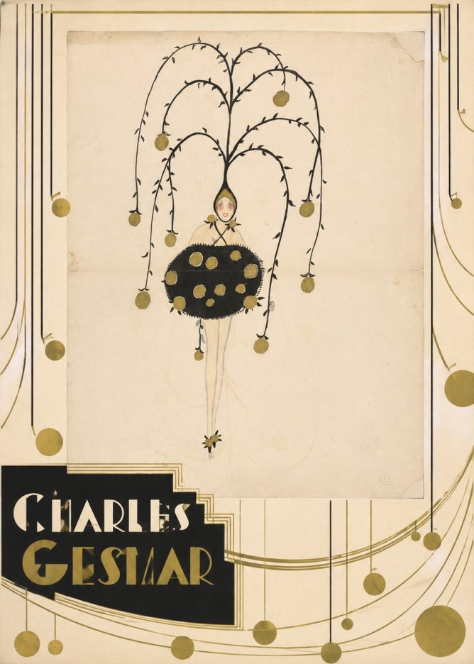 Charles Gesmar Figure with Hanging Orbs No6 - Juliste