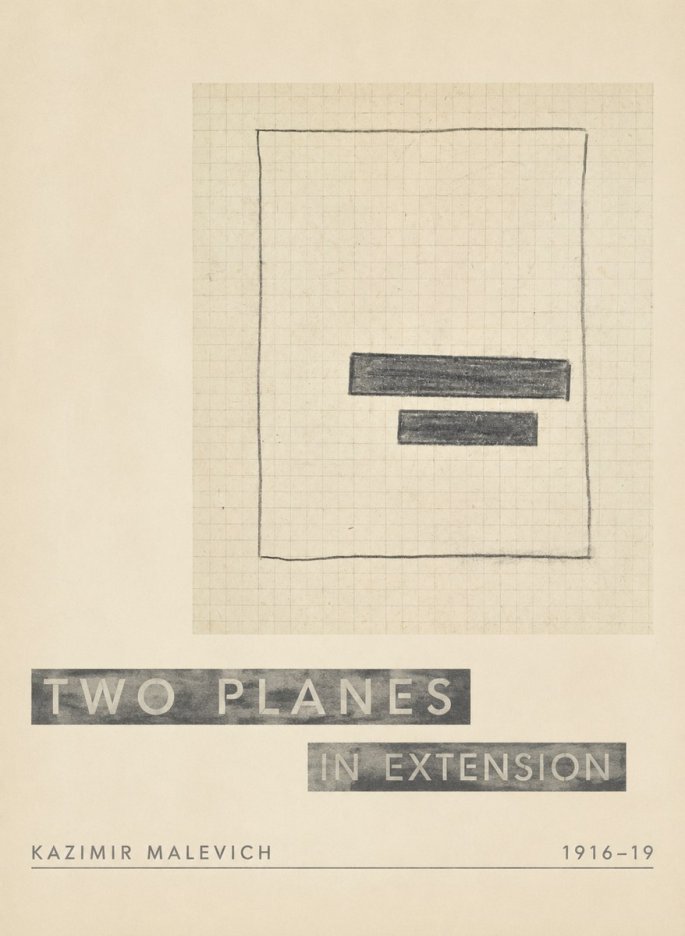 Kazimir Malevich Two Planes in Extension No5 - Juliste