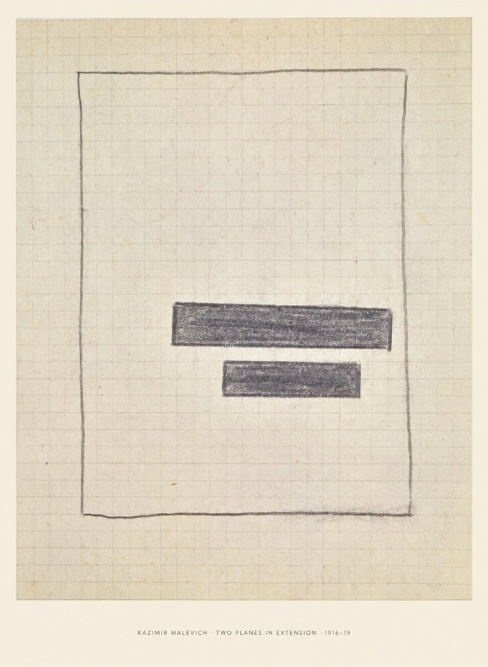 Kazimir Malevich Two Planes in Extension No6 - Juliste