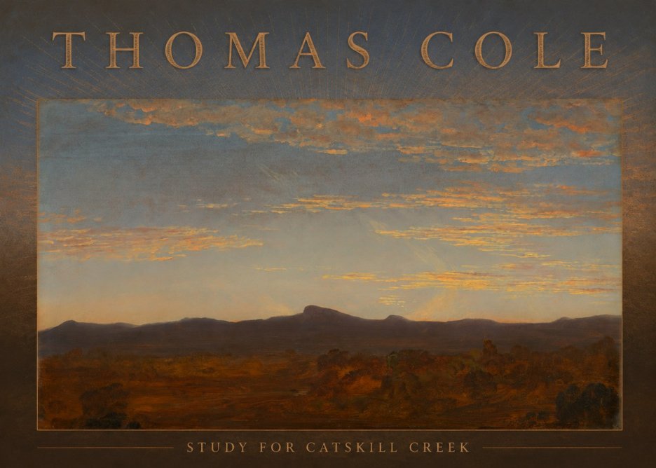 Thomas Cole Study for Catskill Creek II No6 - Juliste