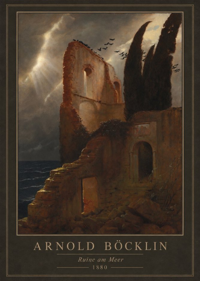 Arnold Böcklin Ruine Am Meer II No1 - Juliste