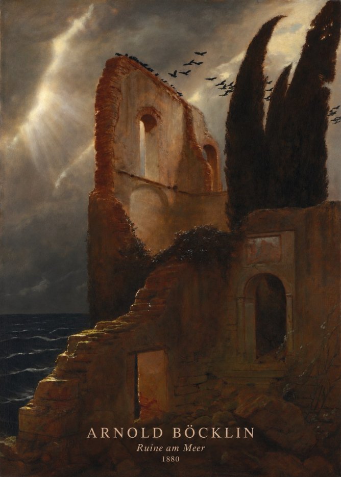Arnold Böcklin Ruine Am Meer II No2 - Juliste