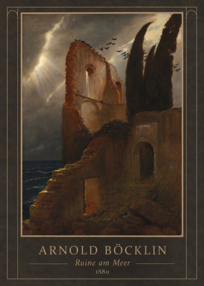 Arnold Böcklin Ruine Am Meer II No3 - Juliste