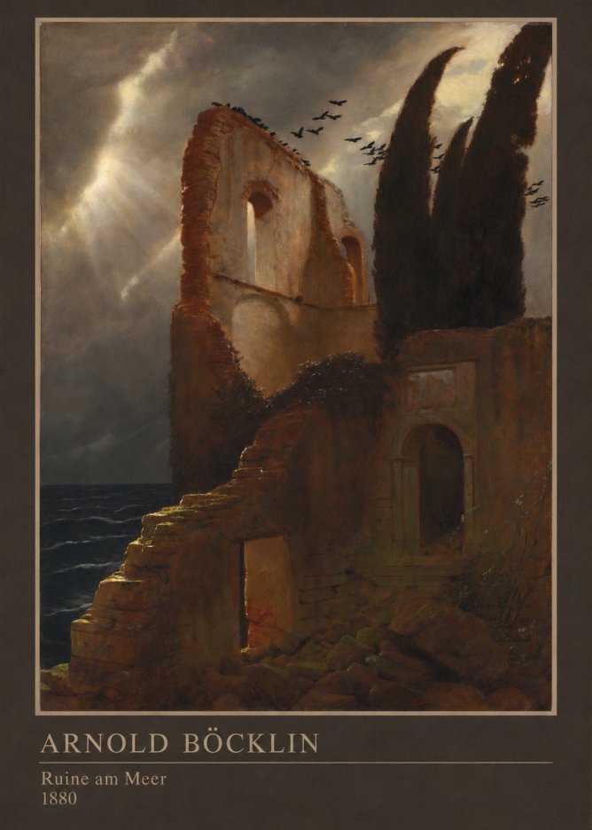 Arnold Böcklin Ruine Am Meer II No4 - Juliste