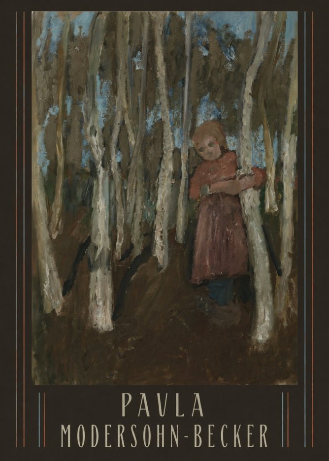 Paula Modersohn-Becker Girl in a Birch Forest No5 - Juliste