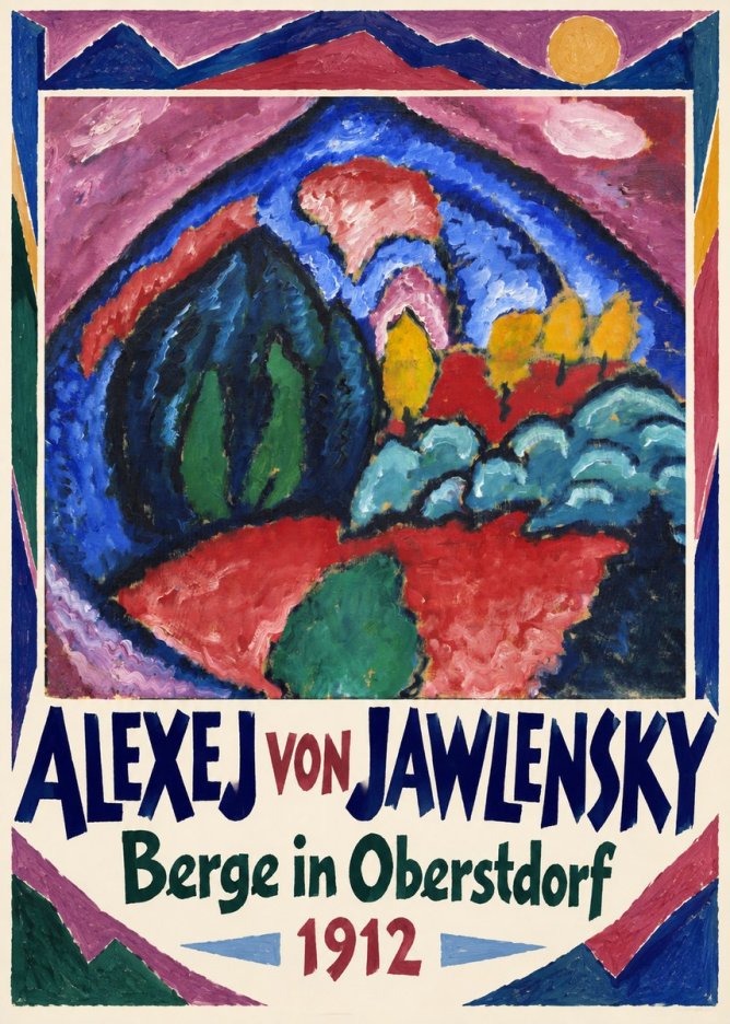Alexej von Jawlensky Berge in Oberstdorf No1 - Juliste