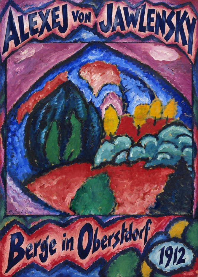 Alexej von Jawlensky Berge in Oberstdorf No5 - Juliste