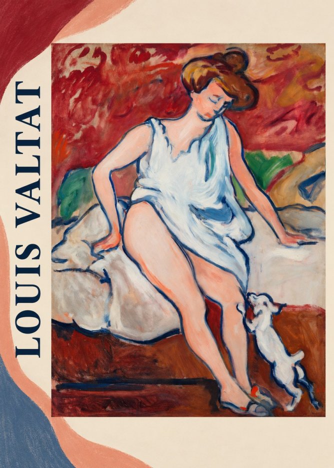 Louis Valtat Woman with a Dog No3 - Juliste