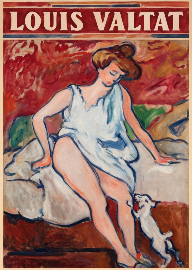 Louis Valtat Woman with a Dog No4 - Juliste