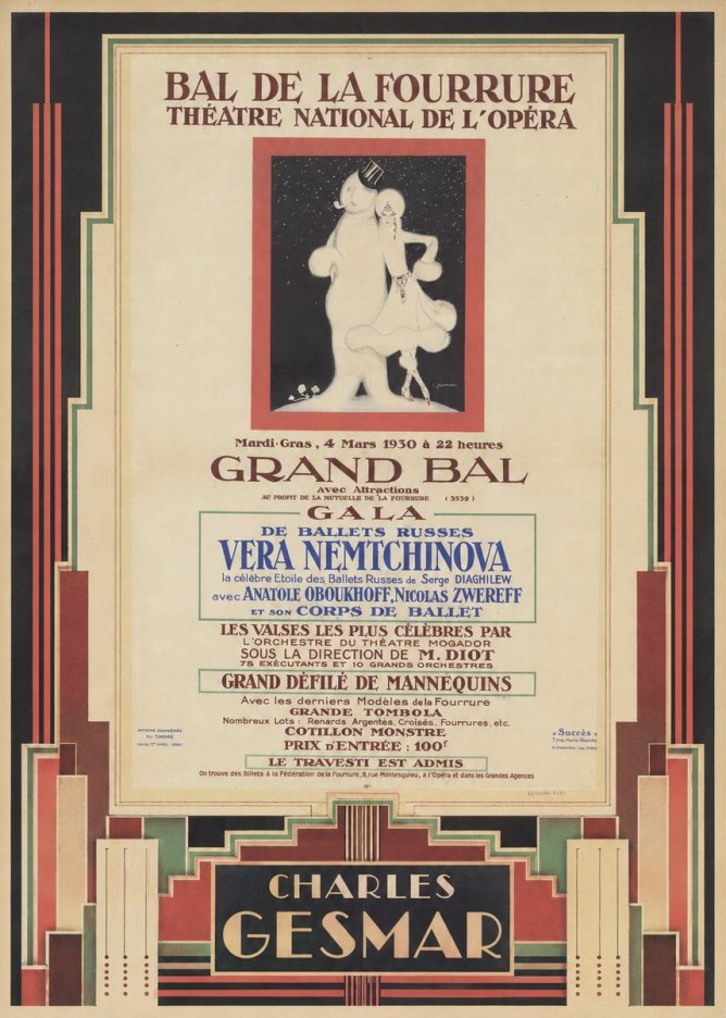 Charles Gesmar Bal De La Fourrure III No4 - Juliste