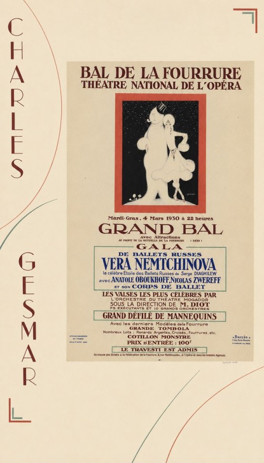 Charles Gesmar Bal De La Fourrure III No5 - Juliste