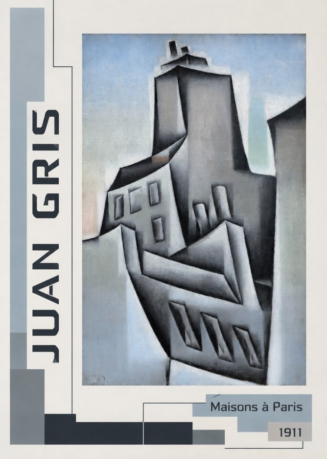 Juan Gris Maisons À Paris No2 - Juliste