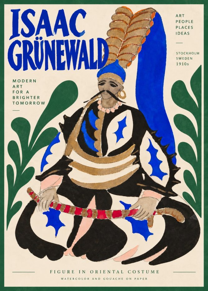 Isaac Grünewald Figure in Oriental Costume No4 - Juliste