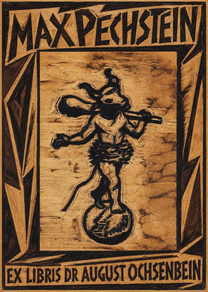 Max Pechstein Ex Libris Dr August Ochsenbein No1 - Juliste