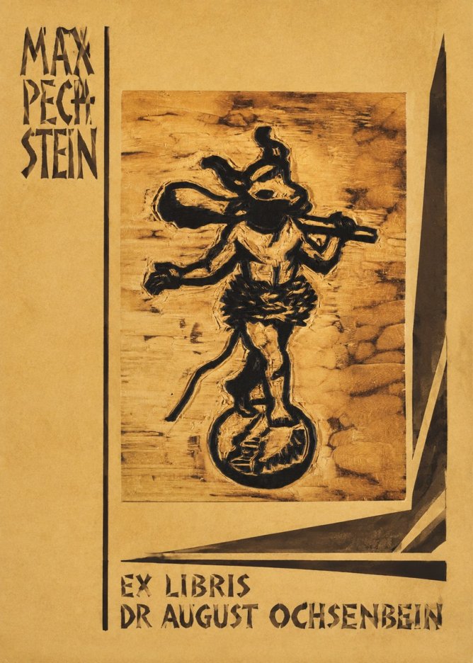 Max Pechstein Ex Libris Dr August Ochsenbein No2 - Juliste
