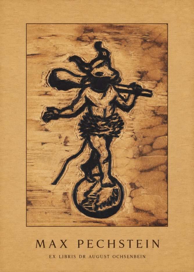 Max Pechstein Ex Libris Dr August Ochsenbein No4 - Juliste