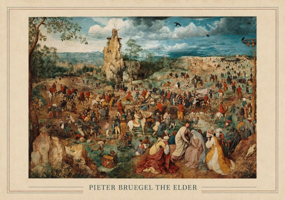 Pieter Bruegel The Procession to Calvary No3 - Juliste