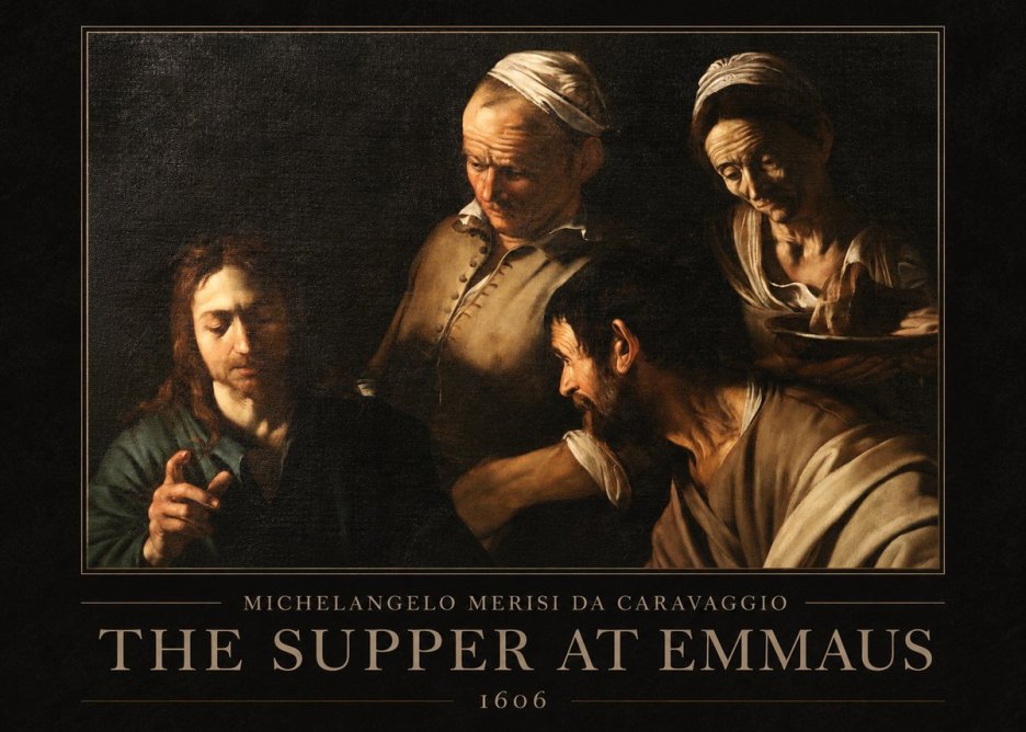 Michelangelo Merisi da Caravaggio The Supper at Emmaus I No1 - Juliste
