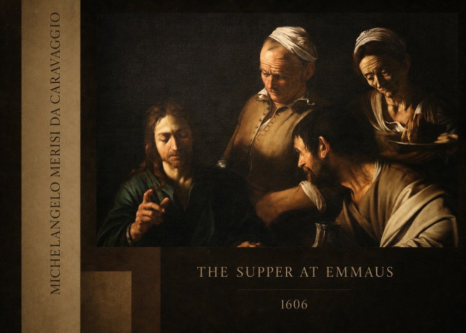 Michelangelo Merisi da Caravaggio The Supper at Emmaus I No3 - Juliste