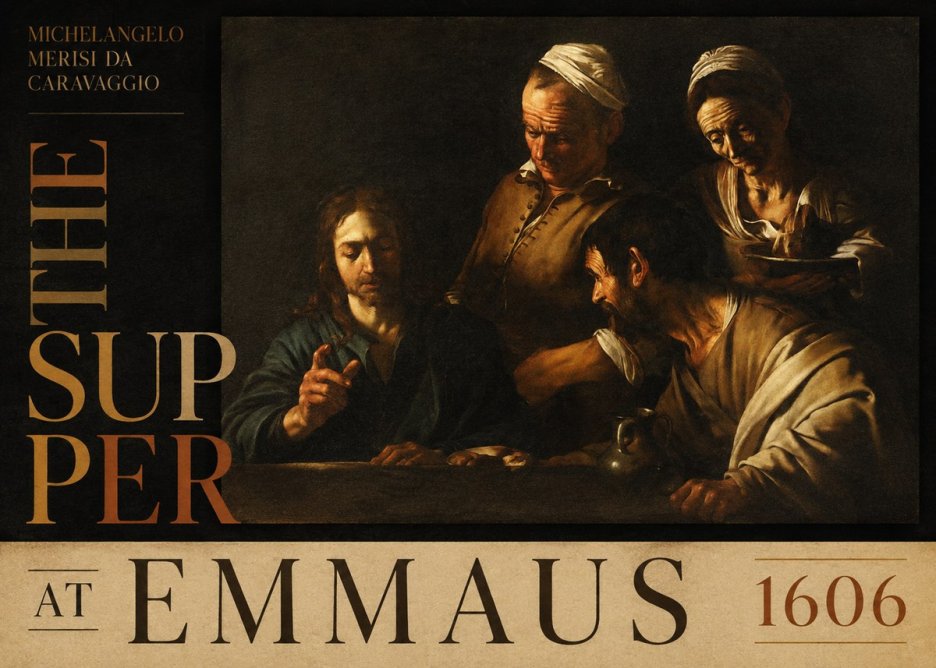 Michelangelo Merisi da Caravaggio The Supper at Emmaus I No5 - Juliste