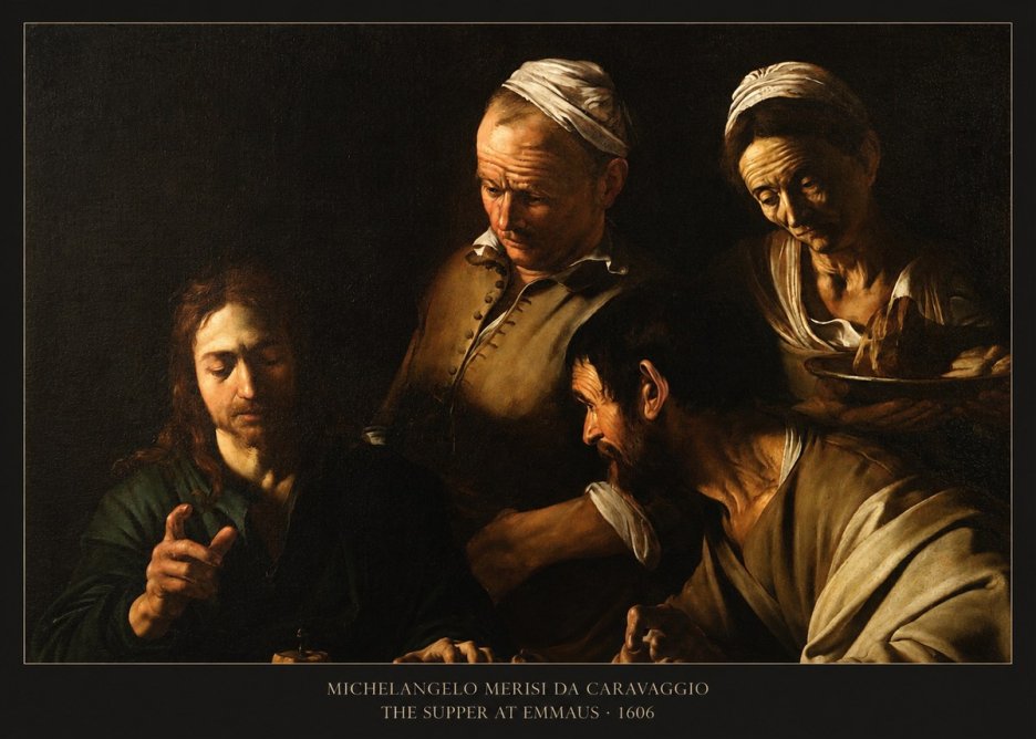 Michelangelo Merisi da Caravaggio The Supper at Emmaus I No6 - Juliste