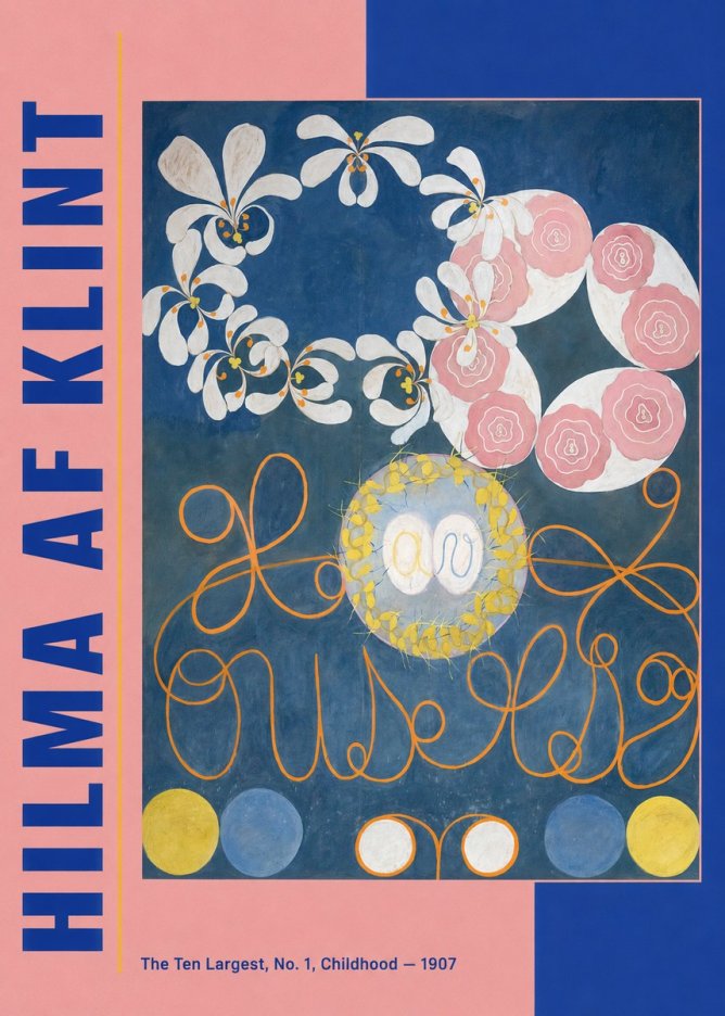 Hilma af Klint The Ten Largest, No. 1, Childhood I No3 - Juliste