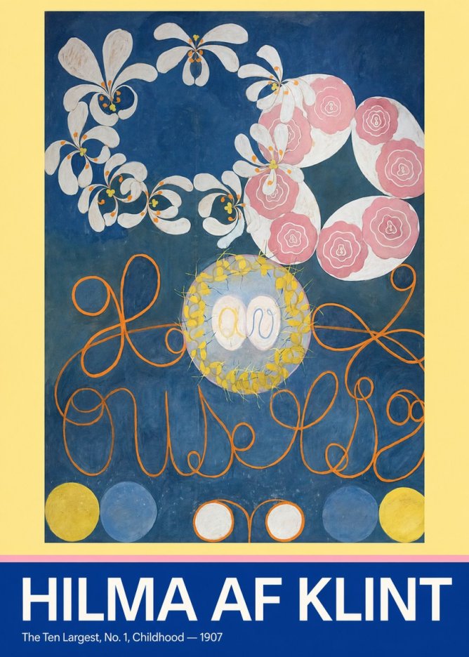 Hilma af Klint The Ten Largest, No. 1, Childhood I No4 - Juliste