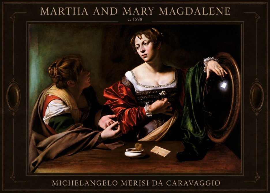 Michelangelo Merisi da Caravaggio Martha and Mary Magdalene No1 - Juliste