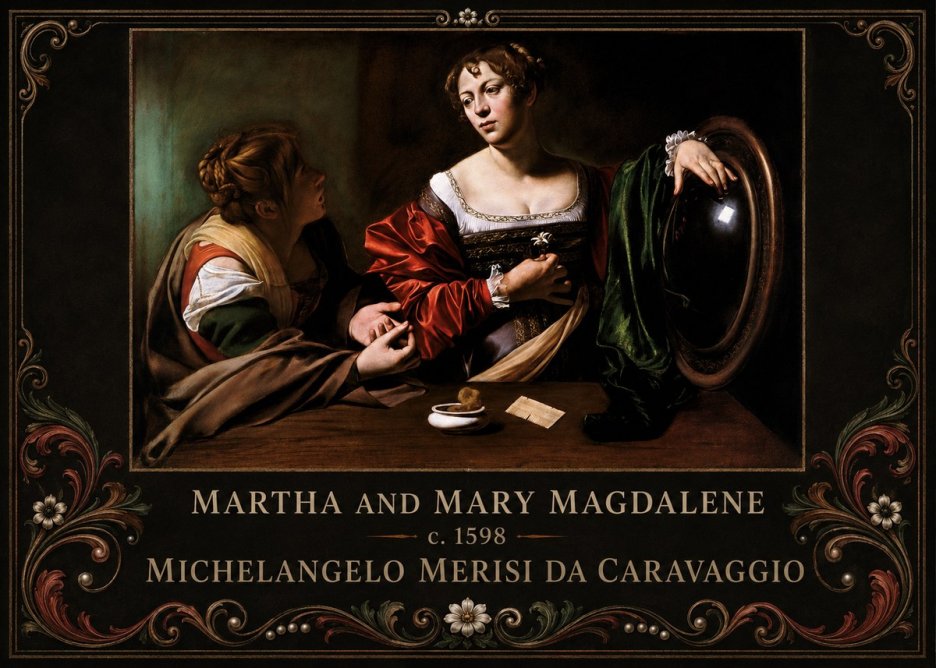 Michelangelo Merisi da Caravaggio Martha and Mary Magdalene No6 - Juliste