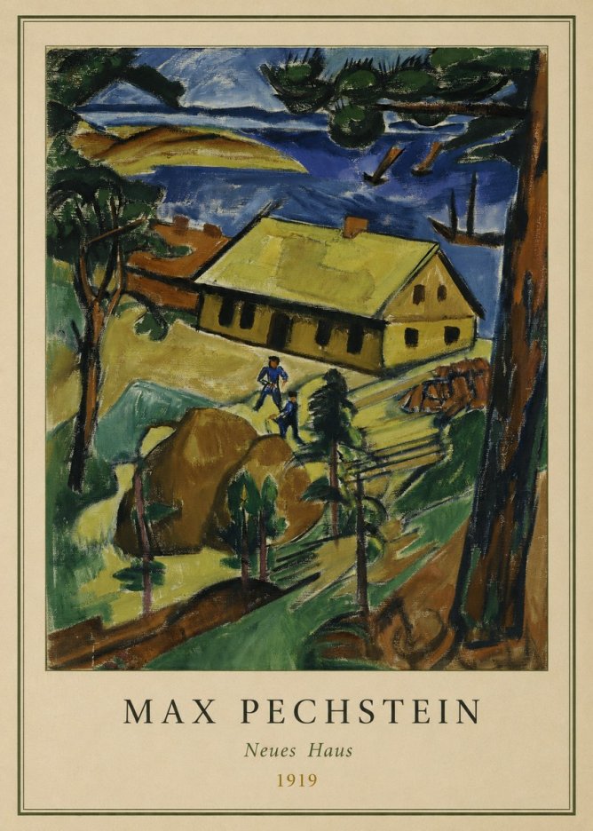 Max Pechstein Neues Haus No3 - Juliste