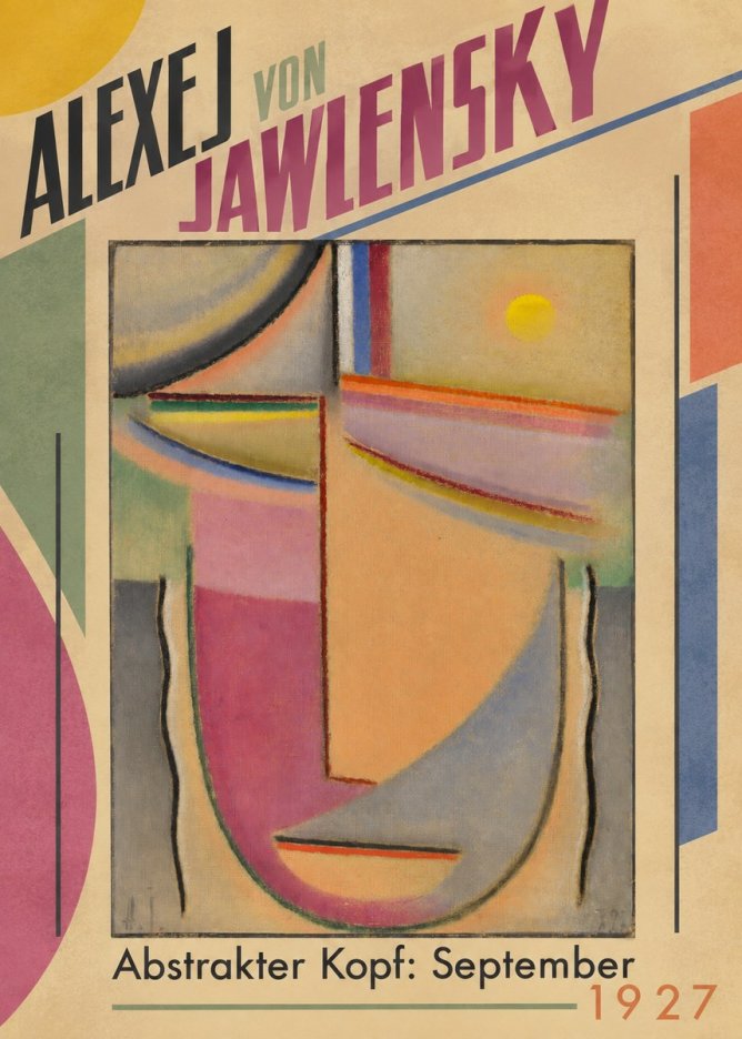 Alexej von Jawlensky Abstrakter Kopf: September No5 - Juliste