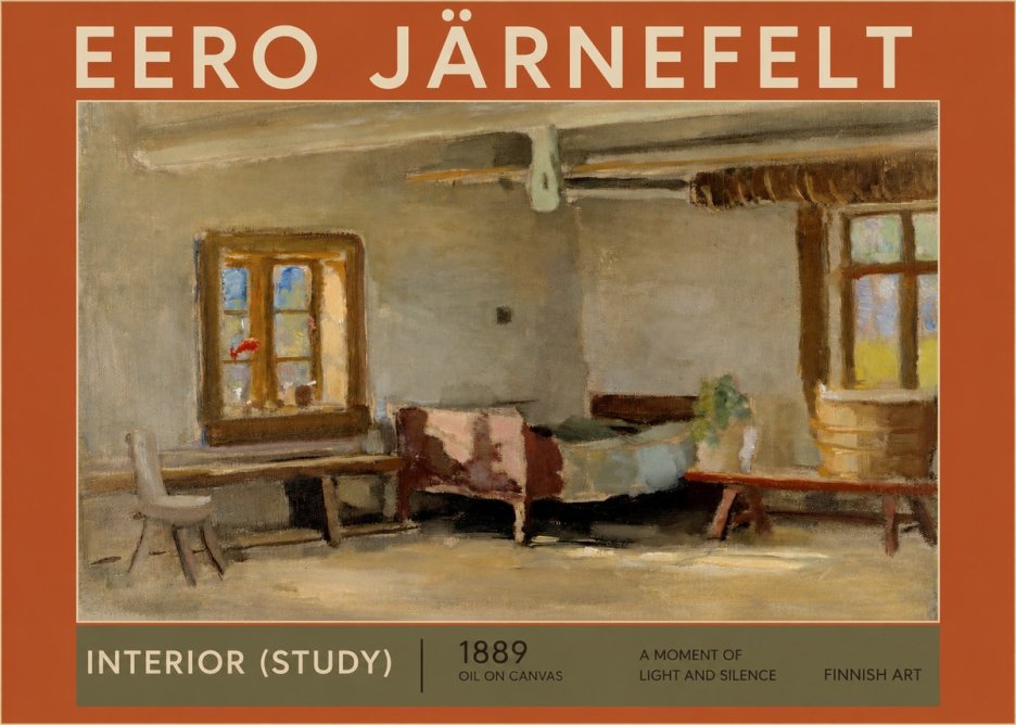 Eero Järnefelt Interior (Study) No2 - Juliste