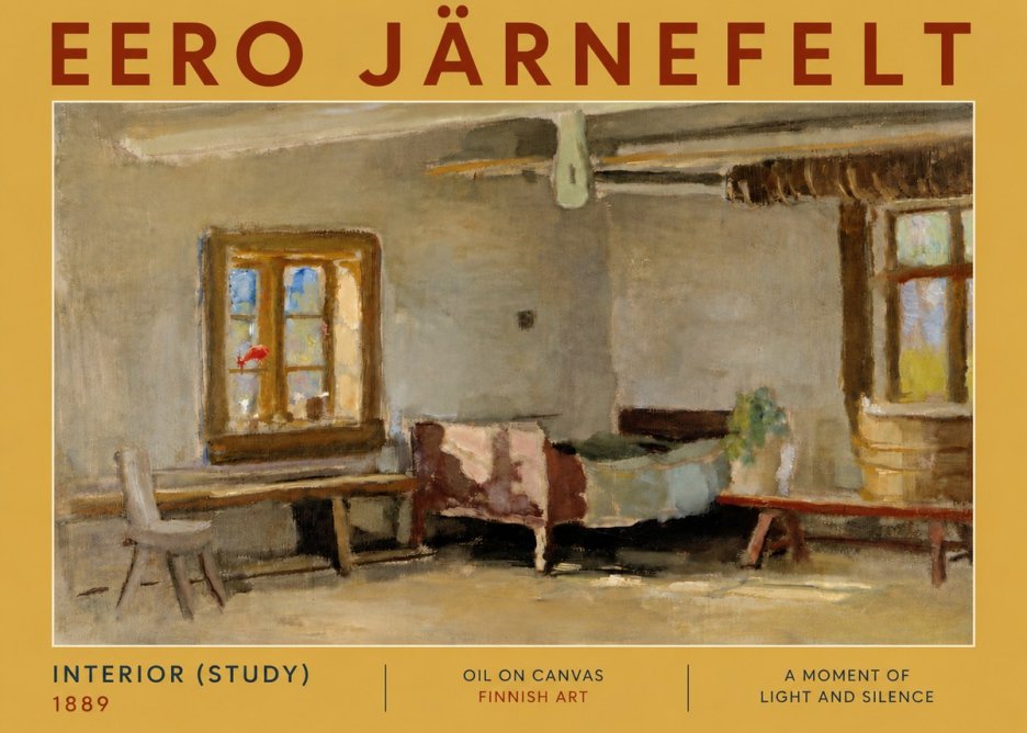 Eero Järnefelt Interior (Study) No5 - Juliste