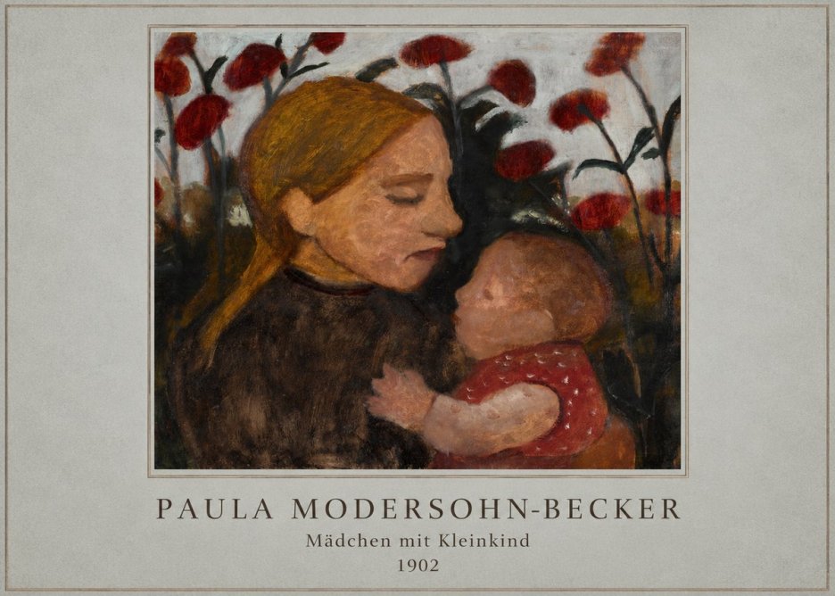 Paula Modersohn-Becker Mädchen Mit Kleinkind II No4 - Juliste