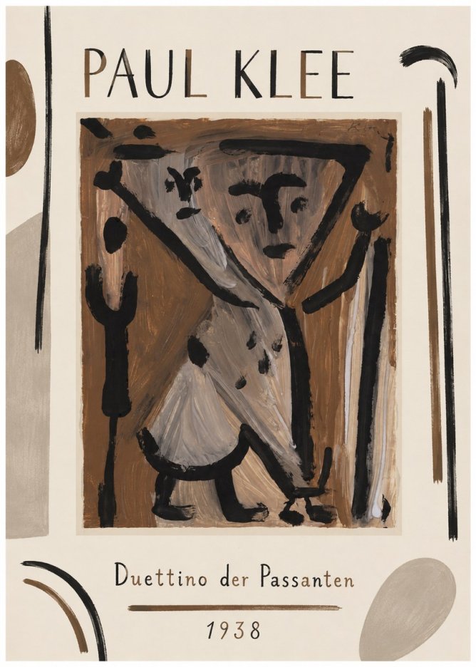 Paul Klee Duettino Der Passanten No1 - Juliste