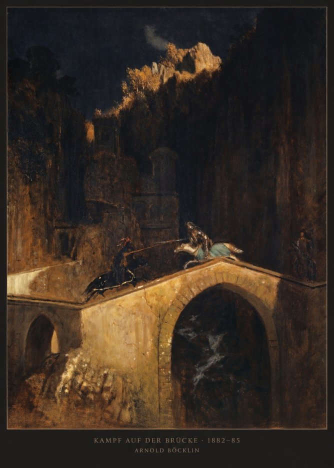 Arnold Böcklin Kampf Auf Der Brücke No2 - Juliste