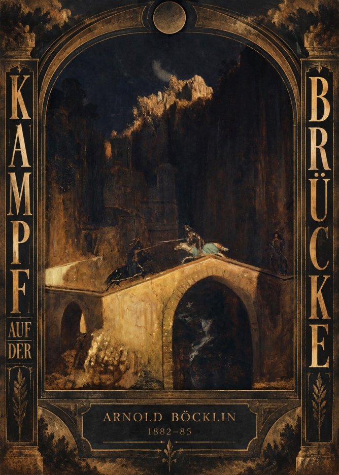 Arnold Böcklin Kampf Auf Der Brücke No6 - Juliste