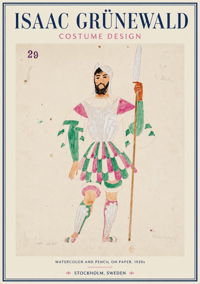 Isaac Grünewald Costume Design No. 29 No3 - Juliste