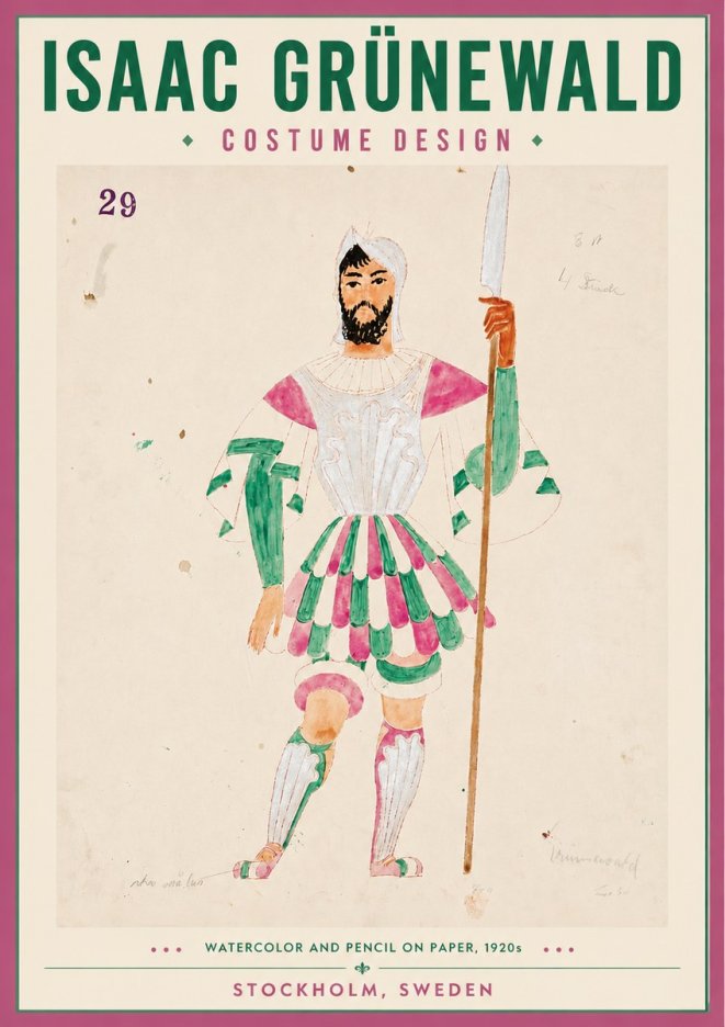 Isaac Grünewald Costume Design No. 29 No4 - Juliste