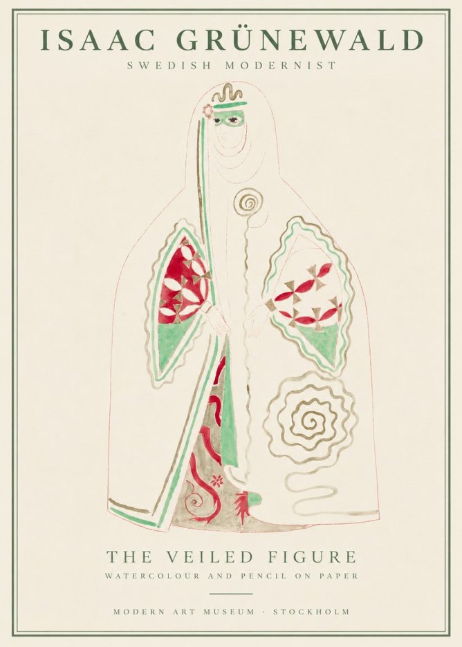 Isaac Grünewald The Veiled Figure No1 - Juliste