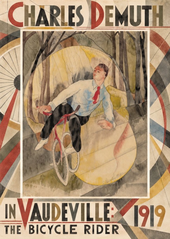 Charles Demuth In Vaudeville: the Bicycle Rider No6 - Juliste