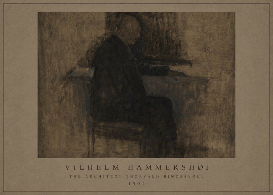 Vilhelm Hammershøi The Architect Thorvald Bindesbøll No1 - Juliste