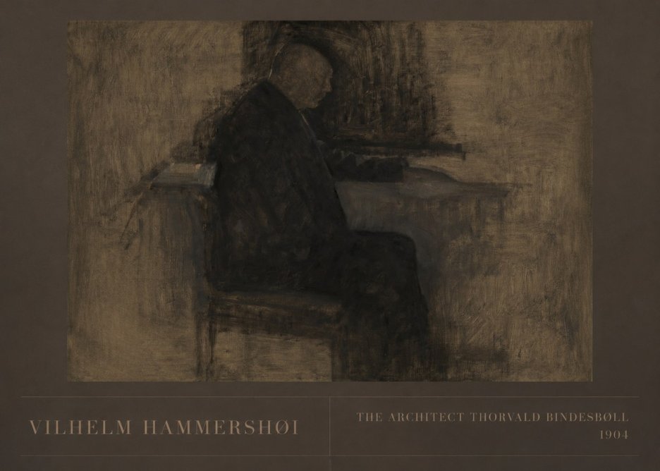 Vilhelm Hammershøi The Architect Thorvald Bindesbøll No3 - Juliste