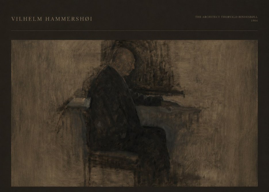 Vilhelm Hammershøi The Architect Thorvald Bindesbøll No4 - Juliste