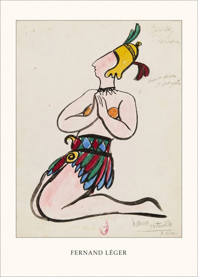 Fernand Léger Dans Rituels No4 - Juliste